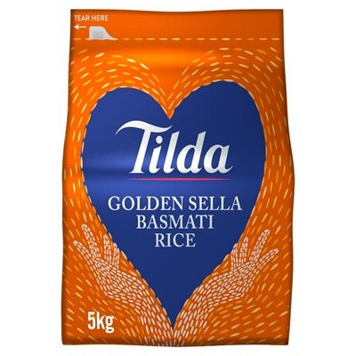 Tilda Golden Sella Basmati Rice 5KG - Onlinemeatshop.com