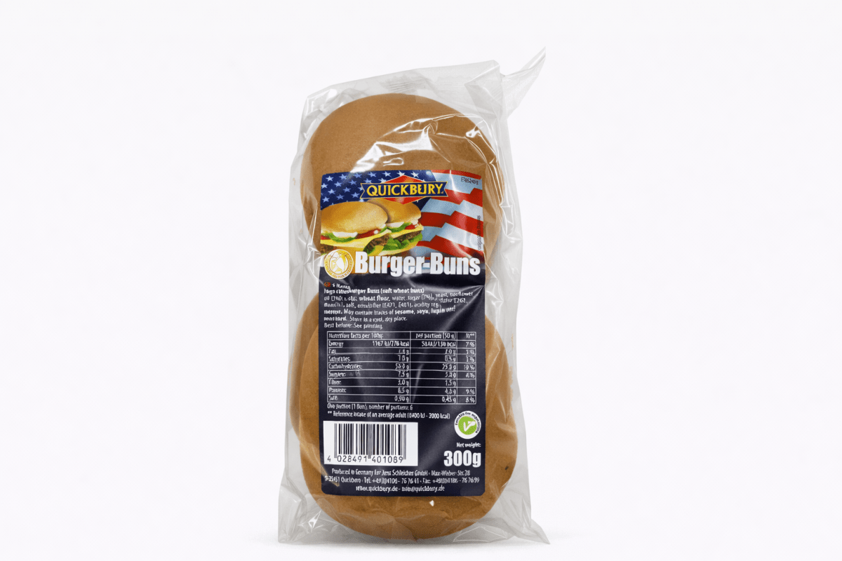 Quickbury Burger Buns – 6 Pack - Onlinemeatshop.com