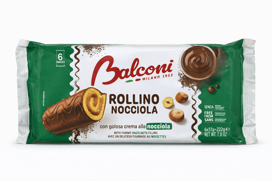 Balconi Rollino Nocciola Chocolate Cake Rolls with Hazelnut Cream - Onlinemeatshop.com