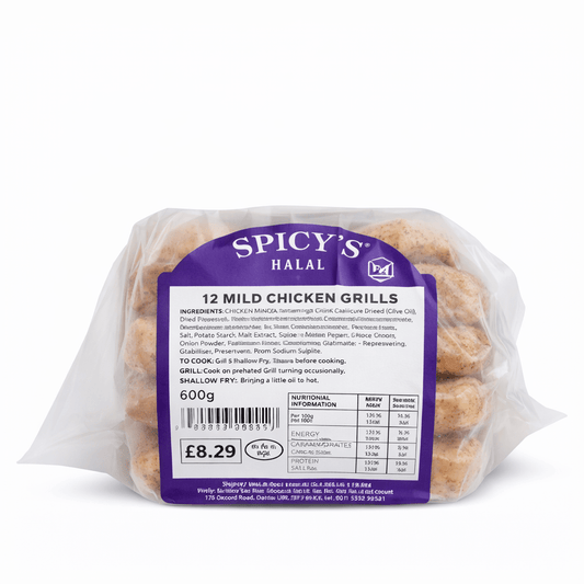 Spicy’s Halal 12 Spicy Chicken Grills, Burger Slices - Onlinemeatshop.com