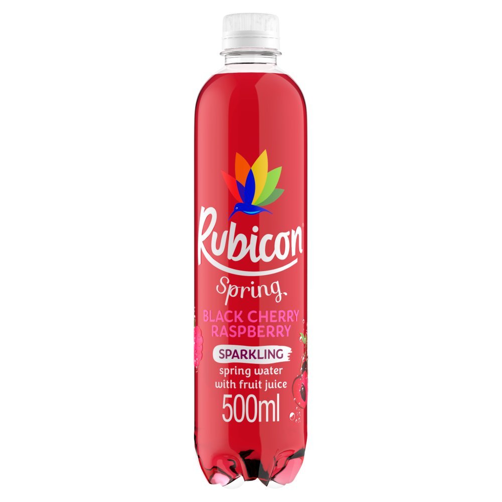 Rubicon Spring Black Cherry Raspberry Sparkling Spring Water 500ml - Onlinemeatshop.com
