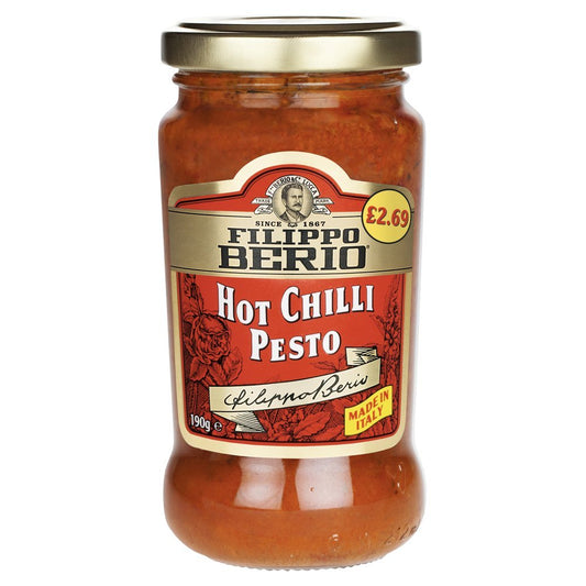 Filippo Berio Hot Chilli Pesto 190g - Onlinemeatshop.com