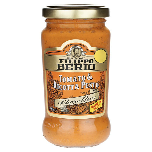 Filippo Berio Tomato & Ricotta Pesto 190g - Onlinemeatshop.com