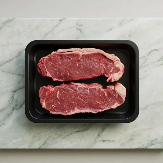 Fresh Halal British Angus Beef Sirloin Steak 2x250g - Premium, Grass Fed - Onlinemeatshop.com