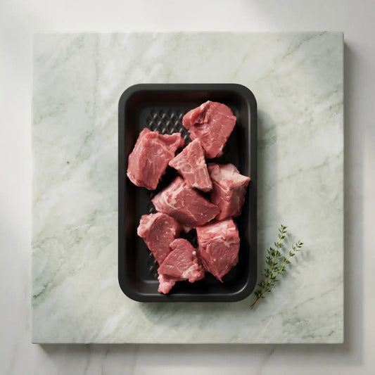 Fresh Halal British Lamb Bone-In Diced Mix Parts - Red Tractor Approved