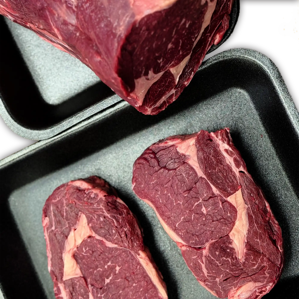 Fresh Halal Grass - Fed Beef Ribeye Steak 2x250g - Onlinemeatshop.com