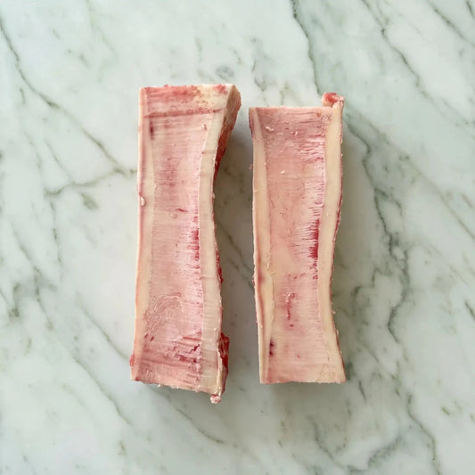 Fresh Halal British Angus Beef Marrow Bones - Red Tractor Approved - Onlinemeatshop.com