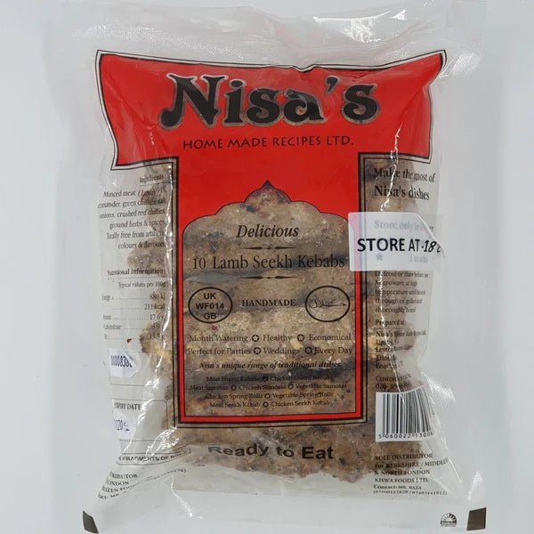 Nisas 16 Meat Seekh Kebab Lamb - Onlinemeatshop.com