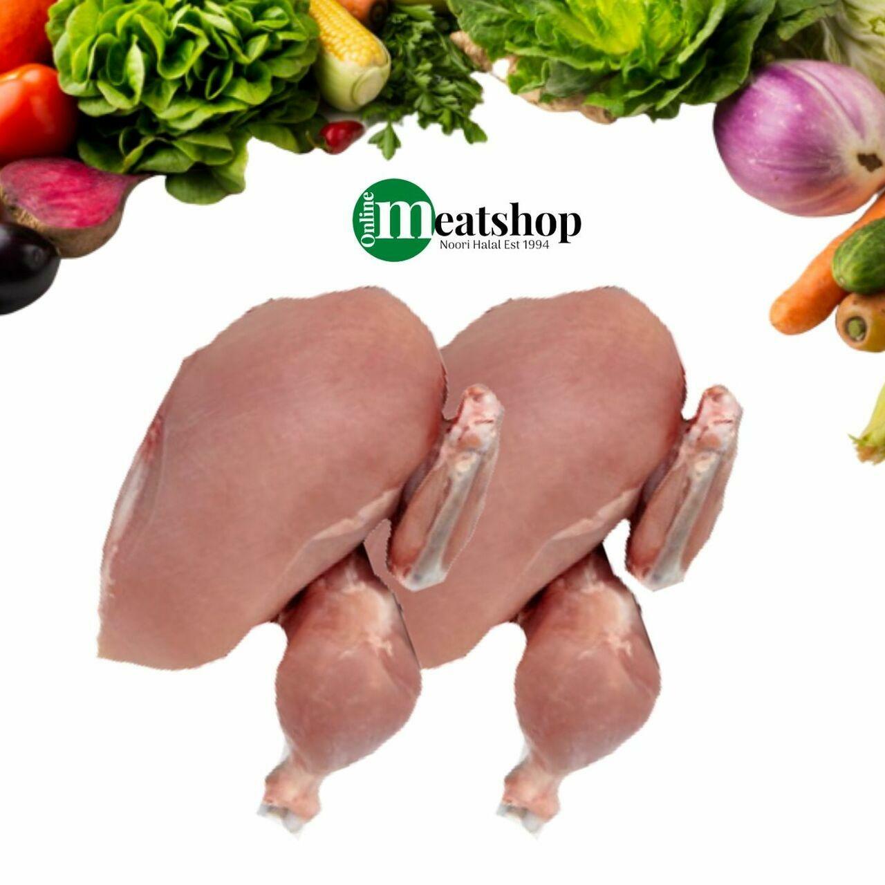 Fresh Halal Chicken Half, Roasting Cut - Onlinemeatshop.com
