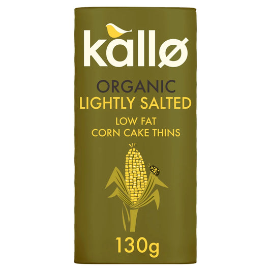 Kallo Lightly Salted Low Fat Corn Cakes 130g - Onlinemeatshop.com