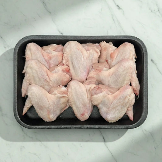Halal British Fresh Chicken 3 - Joint Wings, Skin on - Onlinemeatshop.com