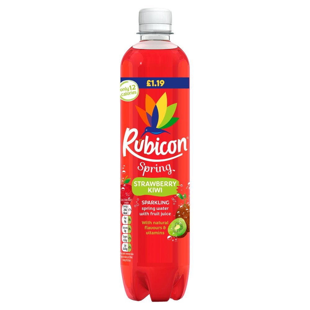 Rubicon Strawberry Kiwi Sparkling Spring Water 500ml - Onlinemeatshop.com