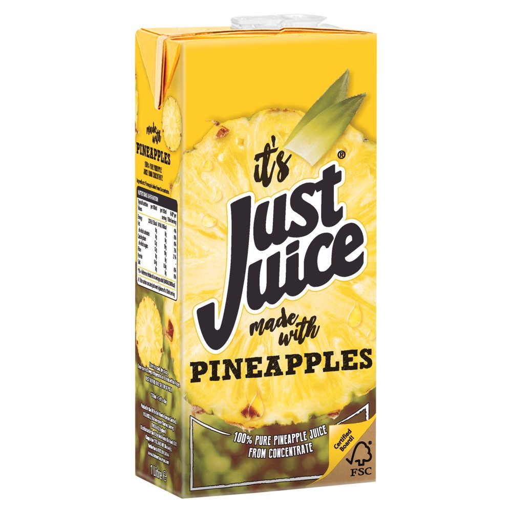 Just Juice 100% Pure Pineapples Juice 1L - Onlinemeatshop.com