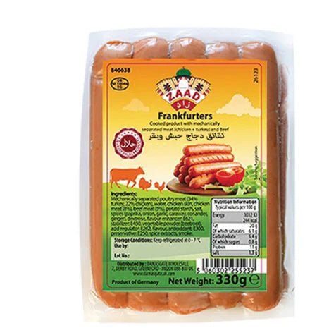 Zaad Frankfurters (330g) - Onlinemeatshop.com