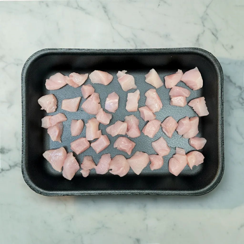 Fresh Halal British Diced Chicken Breast Boneless & Skinless - Onlinemeatshop.com