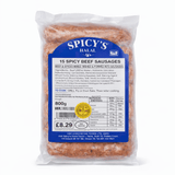 Spicy’s Halal 12 Spicy Beef Sausages - Onlinemeatshop.com
