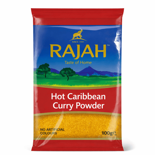 Rajah Caribbean Hot Curry Powder 100g - Onlinemeatshop.com
