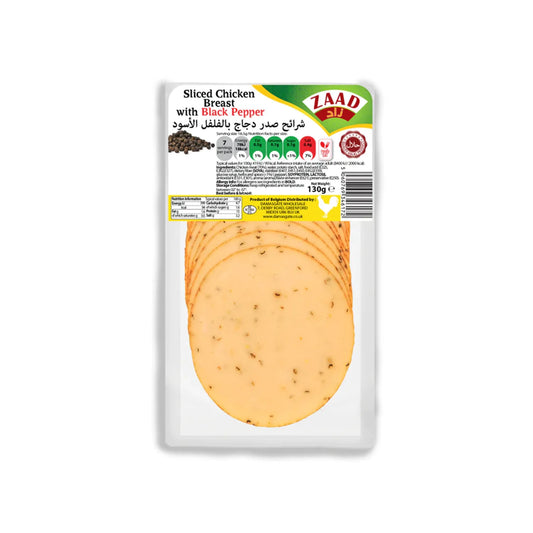 Zaad Sliced Chicken Breast with Black Pepper (130g)