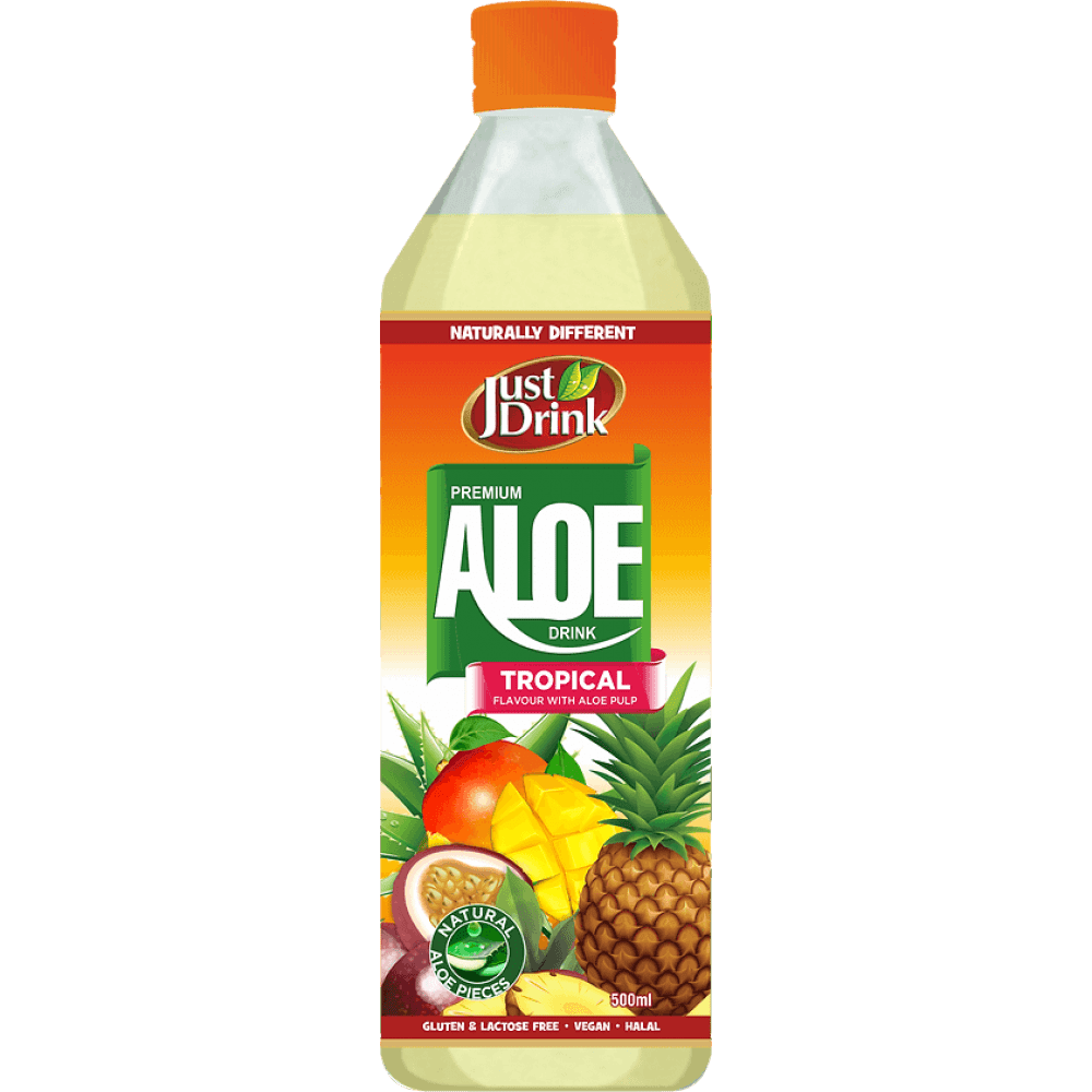 Just Drink Aloe Tropical 500ml - Onlinemeatshop.com