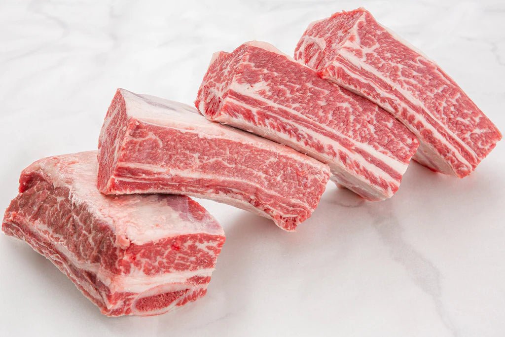 Fresh Halal Angus Beef Short Ribs (Jacob’s Ladder) – Prime Grass - Fed Rib Steak - Onlinemeatshop.com