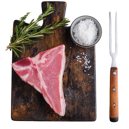 Fresh Halal Pink Rose Veal, T - Bone Steak - Bone - in - Onlinemeatshop.com