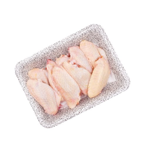 Fresh Halal Chicken Mid - Wing, With Skin - Flat Wing - Onlinemeatshop.com