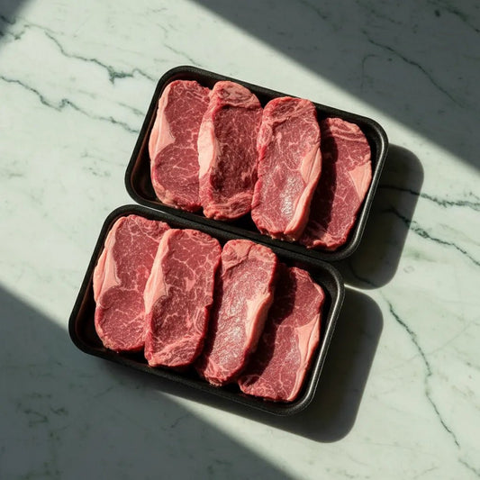Prime Halal Beef Sirloin/Striploin Steak, Grass Fed 2x250g - Onlinemeatshop.com