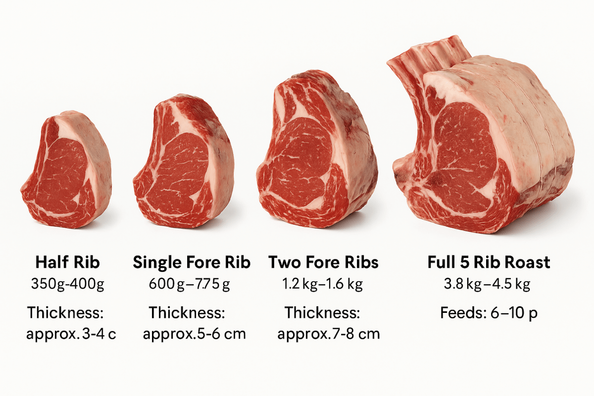Fresh Halal British Fore Rib - Cote De Bouf - Steak & Roast, Prime, Grass Fed - Onlinemeatshop.com