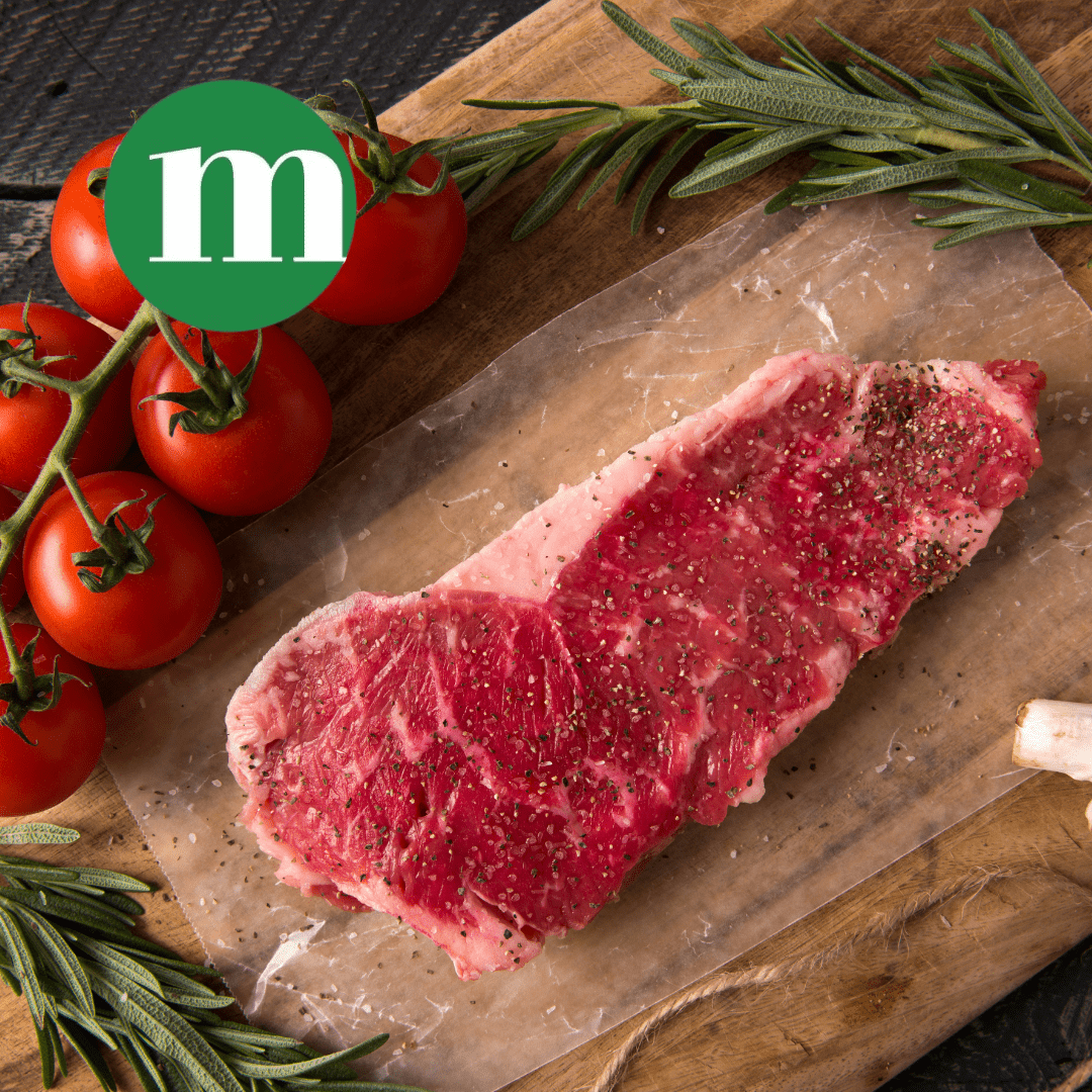 Fresh Halal Beef Striploin Steak 250g Approx x 2 - Prime, Grass Fed