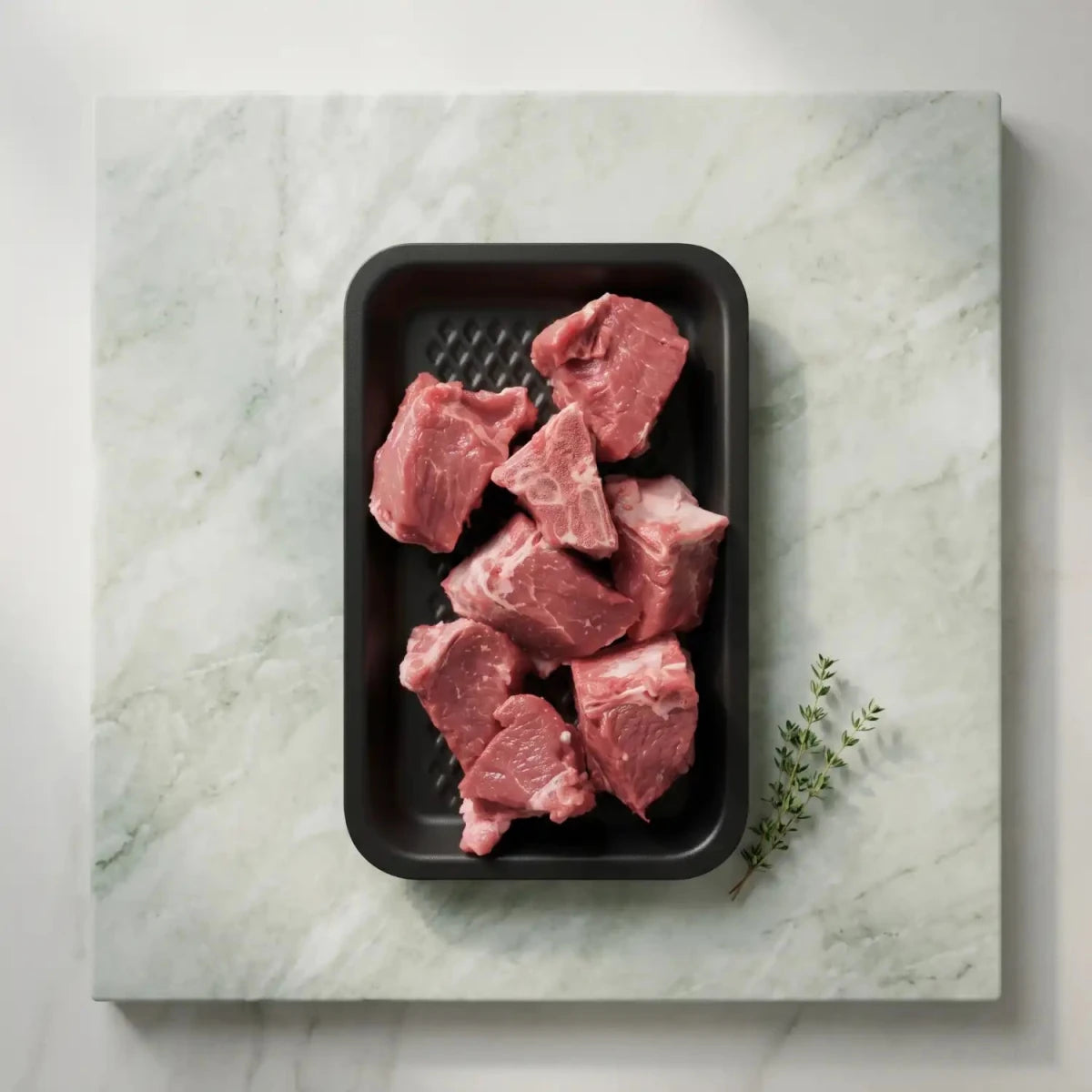 Fresh Halal British Lamb Bone-In Diced Mix Parts - Red Tractor Approved - Onlinemeatshop.com