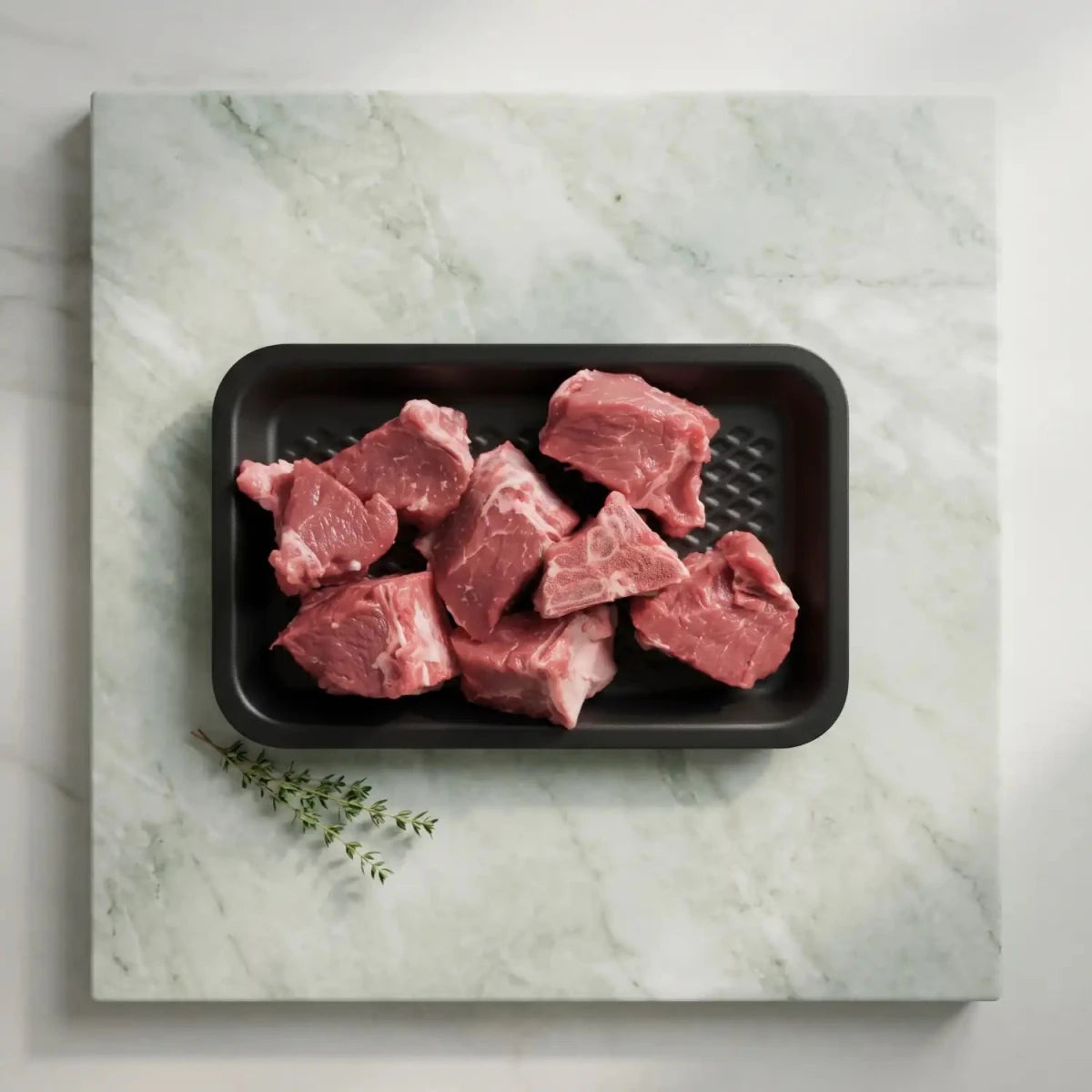 Fresh Halal British Lamb Bone-In Diced Mix Parts - Red Tractor Approved - Onlinemeatshop.com