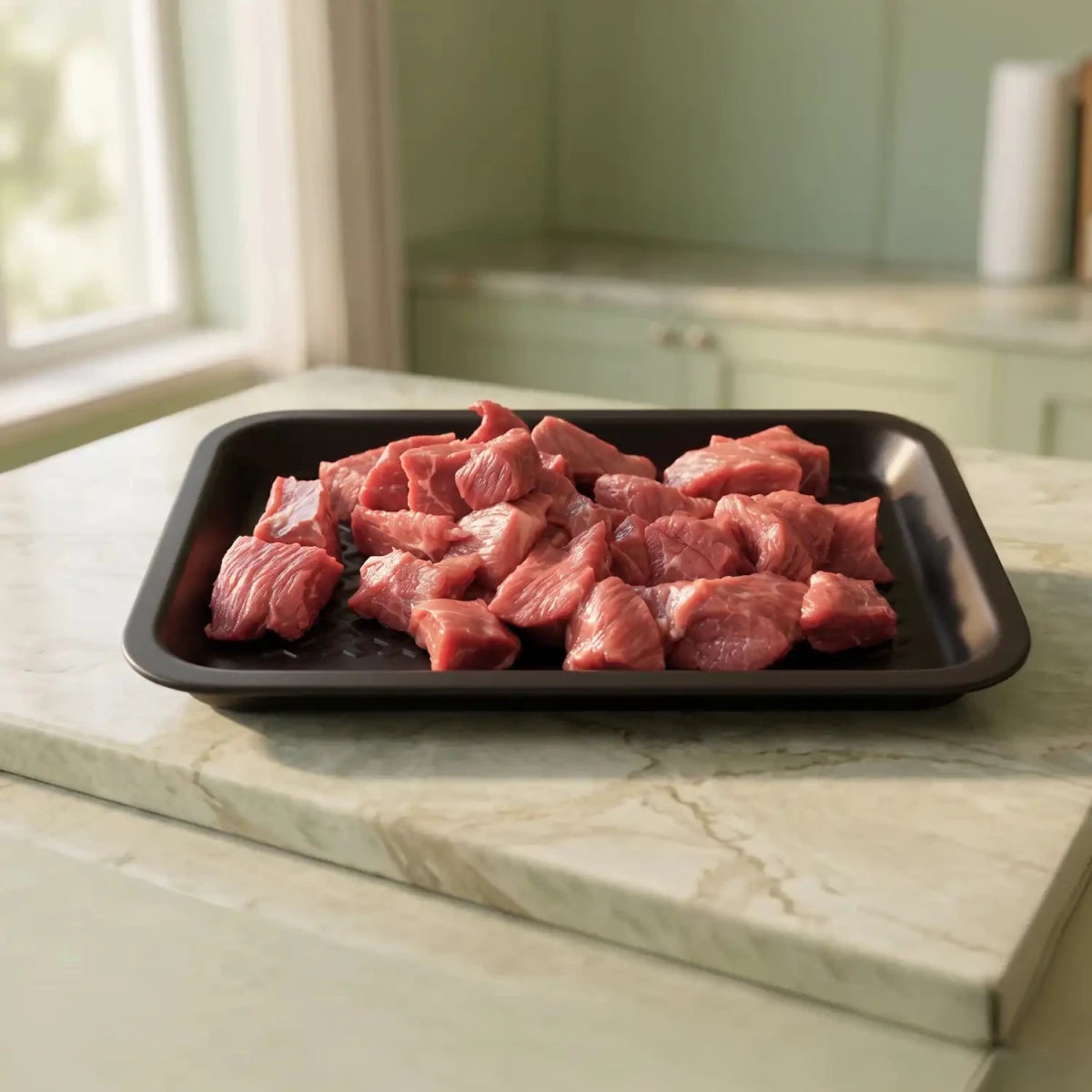 Fresh Halal British Lamb Bone-In Diced Mix Parts - Red Tractor Approved - Onlinemeatshop.com