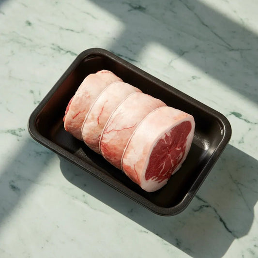 Fresh Halal British Boneless Lamb Loin (Saddle) Roll - 1 Kg - Red Tractor Approved - Onlinemeatshop.com