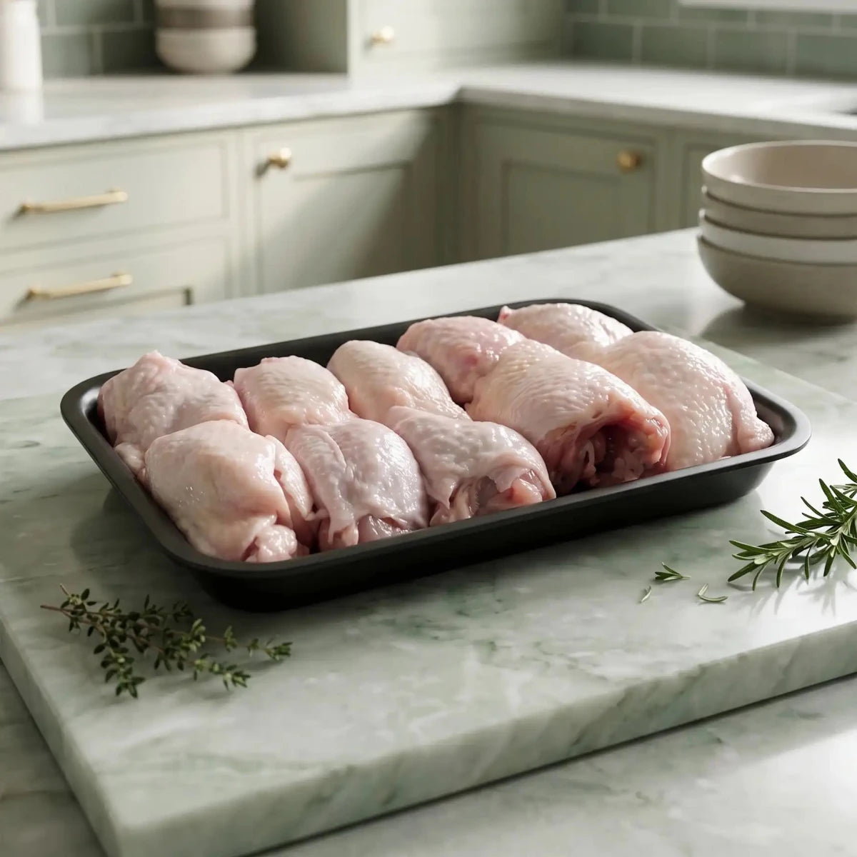 Fresh Halal British Boneless Leg Meat Skin-On - Red Tractor Approved - Onlinemeatshop.com