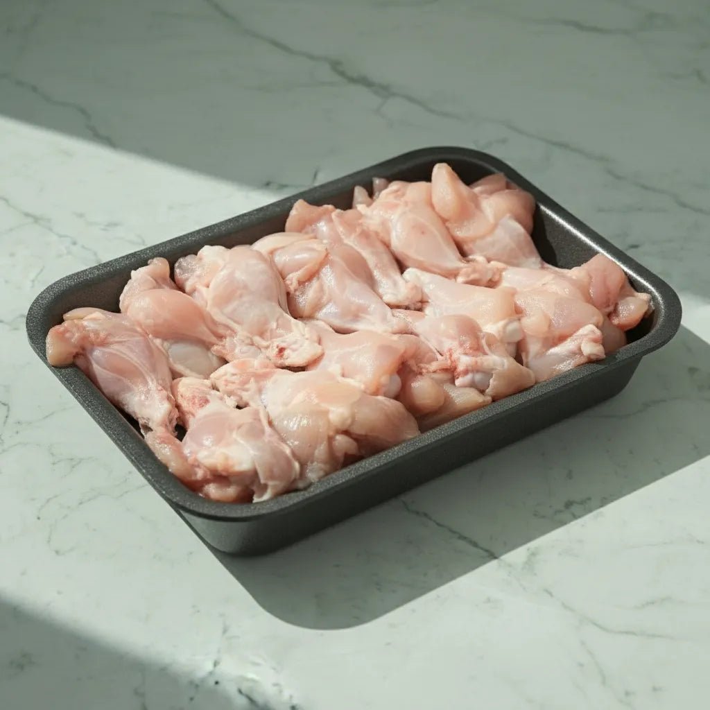 Halal British Fresh Chicken Prime Niblets, Hot Wings, Skin Off - Onlinemeatshop.com