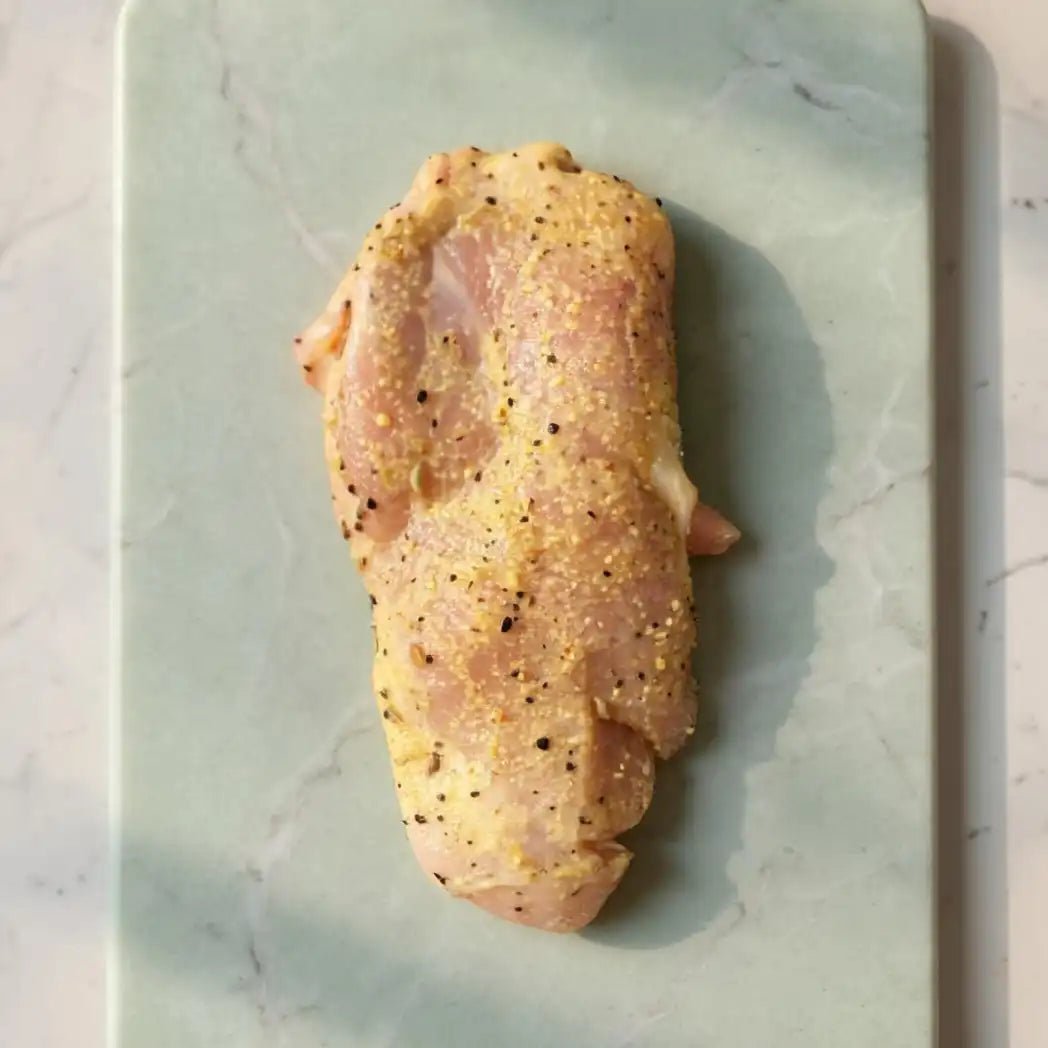 Fresh Halal British Marinated Thigh Steak - Red Tractor Approved - Onlinemeatshop.com