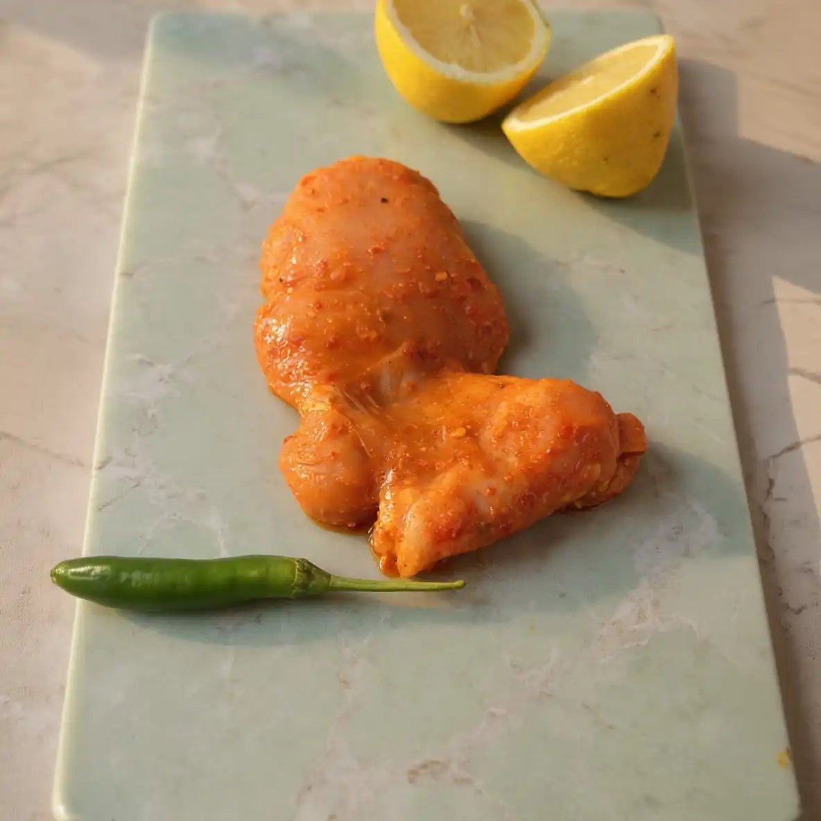 Fresh Halal British Marinated Thigh Steak - Red Tractor Approved - Onlinemeatshop.com