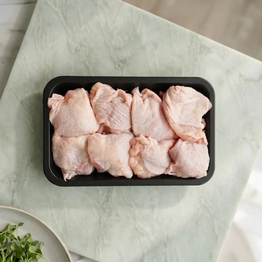 Fresh Halal British Chicken Bone-In Thigh - Red Tractor Approved - Onlinemeatshop.com
