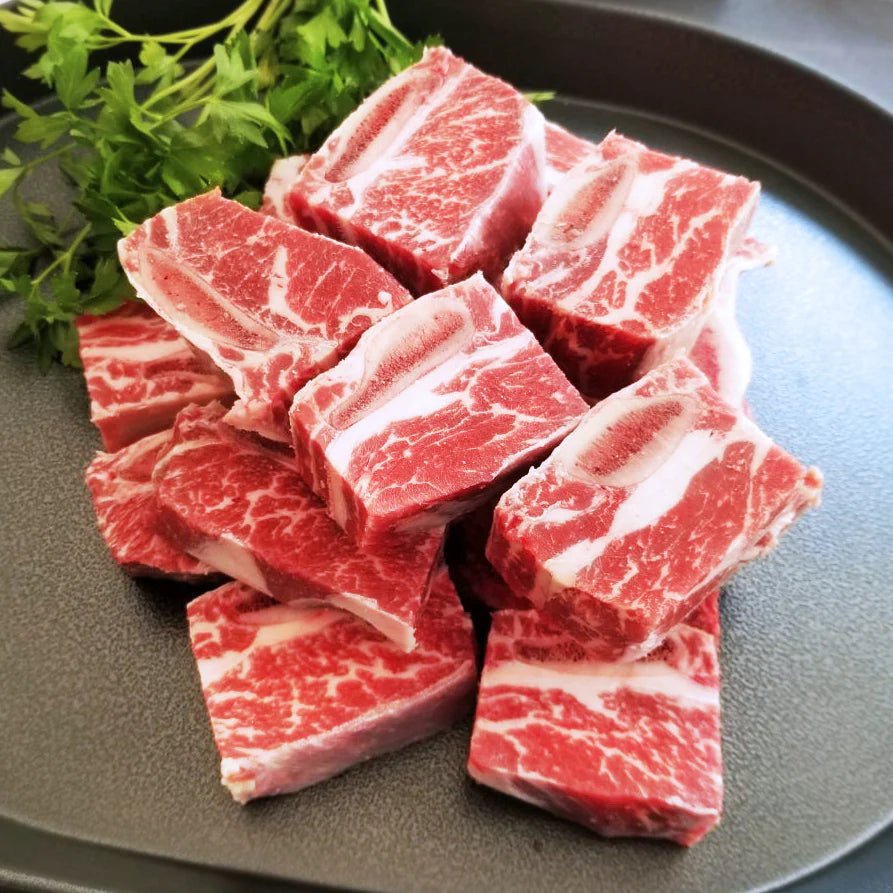 Fresh Halal Diced British Angus Beef Short Ribs (Jacob’s Ladder) – Grass - Fed - Onlinemeatshop.com