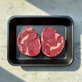 Fresh Halal British Angus Beef Ribeye Steak 2x250g - Grass Fed, Dry Aged - Onlinemeatshop.com