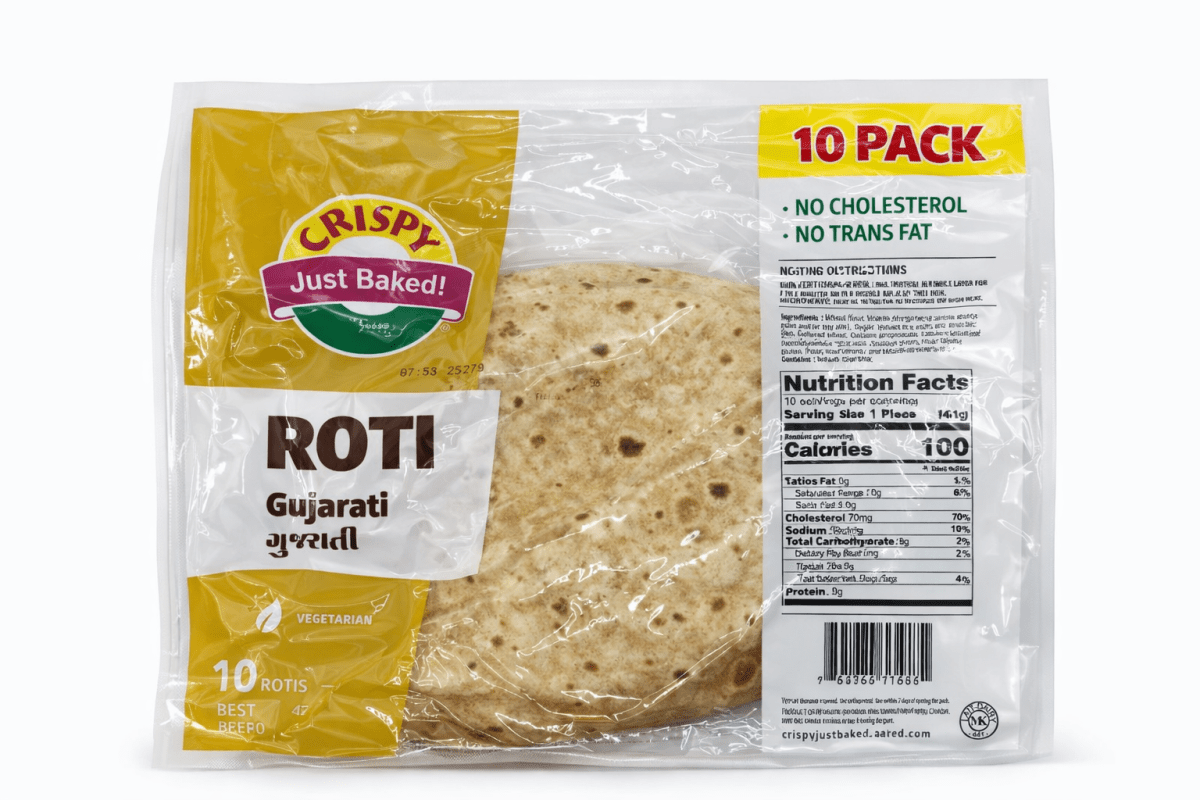 Crispy Just Baked Gujarati Rotis (10 Pack) - Onlinemeatshop.com