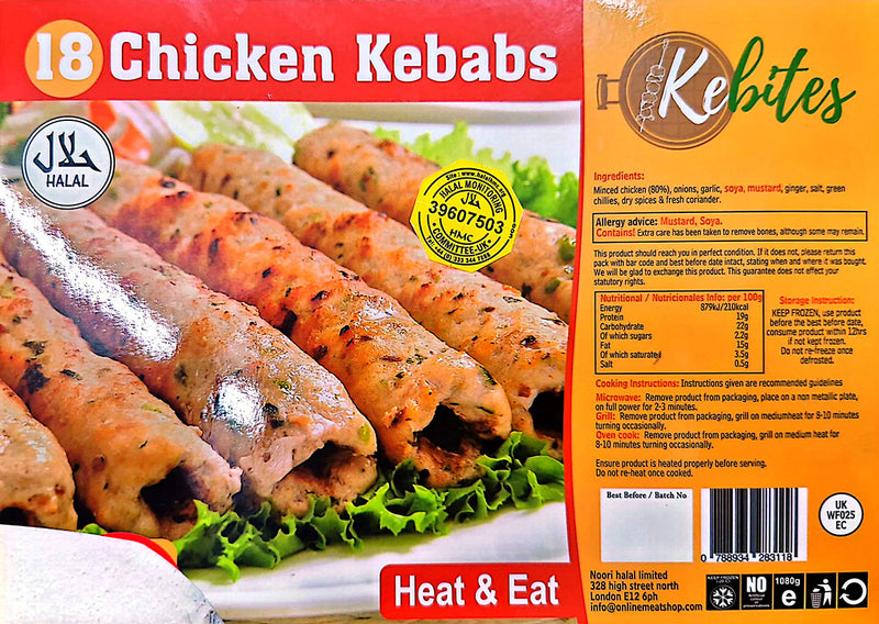 Kebites 18 Chicken Kebabs + 2 extra pieces for Free