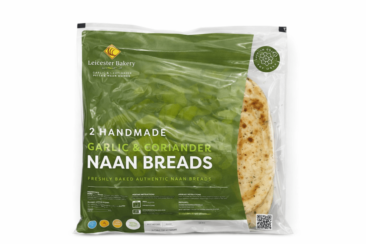 Garlic & Coriander Naan Breads (2 Pack) - Onlinemeatshop.com