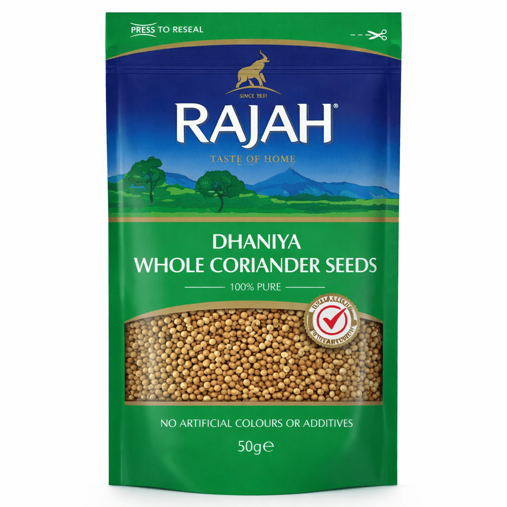 Rajah Whole Dhaniya, Coriander Seeds 50g - Onlinemeatshop.com