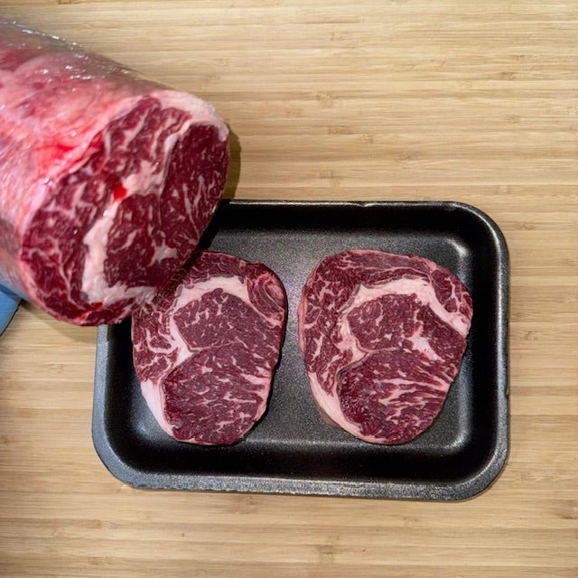 Gold Angus Ribeye Premium Halal Angus Ribeye โ Prime, Grass-Fed, Highly Marbled ...