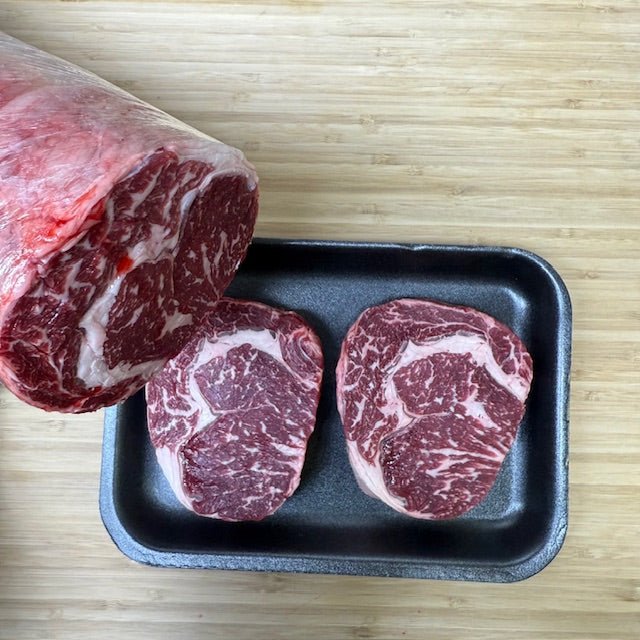 Gold Angus Ribeye Premium Halal Angus Ribeye โ Prime, Grass-Fed, Highly Marbled ...