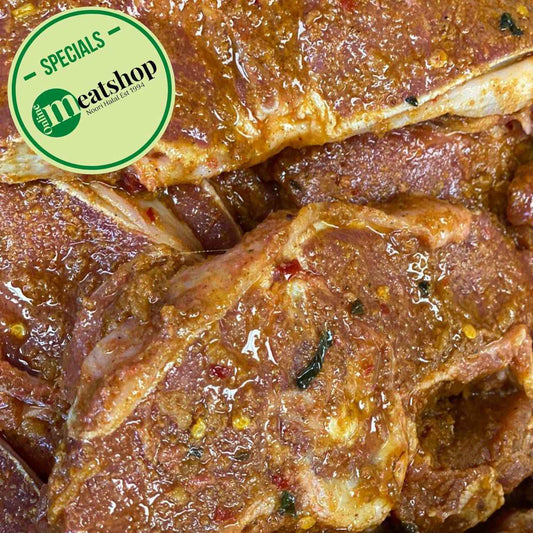 Fresh Halal British Marinated Lamb Back Chops - Red Tractor Approved