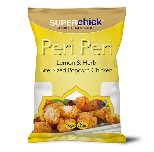 Superchick Peri Peri Lemon & Herb Popcorn Chicken 1KG