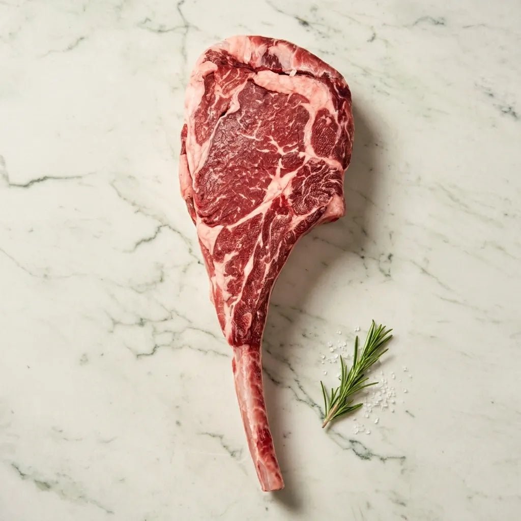 Fresh Halal British Angus Beef Tomahawk Steak - Premium, Grass Fed - Onlinemeatshop.com