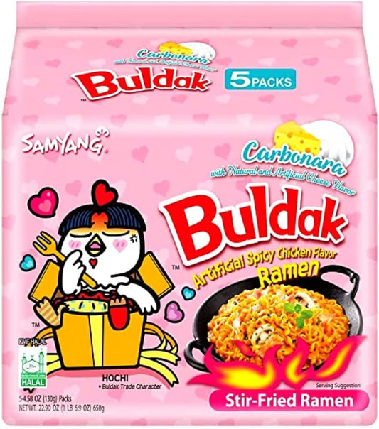 Samyang Carbonara Hot Chicken Buldak Noodles 650g (5 pack)